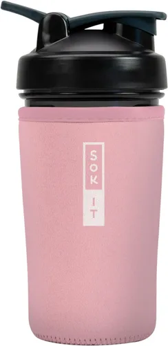 Vista 16 de Sok It BotlSok Botella Mezcladora de Proteínas con Funda Aislante de Neopreno (Floral Abstracto, Se Ajusta a Mezcladoras de 24oz)