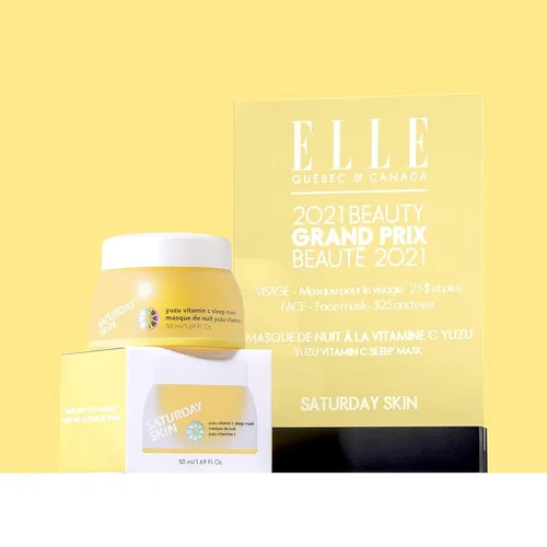 Vista 7 de Saturday Skin Yuzu - Máscara de vitamina C para dormir durante la noche, regenerista, retinol, crema hidratante facial ultra rica, suaviza la piel