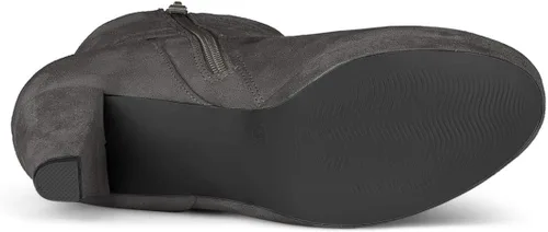Vista 6 de Allegra K Botas de tacón medio de tobillo con punta redonda para mujer