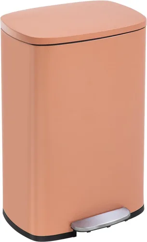 Vista 13 de Basurero de cocina con tapa para oficina, dormitorio, baño, cubo de basura con pedal a prueba de huellas dactilares, contenedor de basura de acero