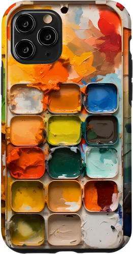 Vista 29 de Pinturas de acuarela y paleta de pintura, funda colorida para el iPhone 17