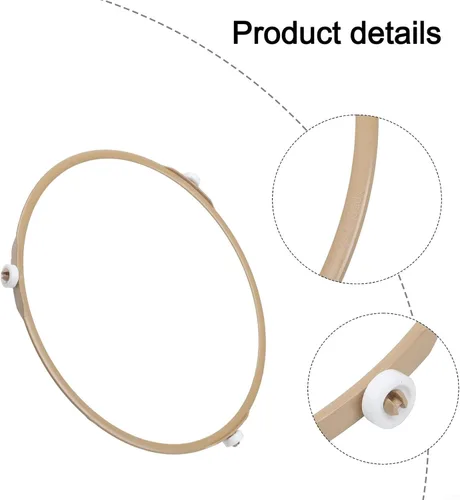 Vista 6 de Microwave Turntable Ring Replacement 8.74 Inch Roller with Three Wheels for Smooth Heating Compatible with Glass Plates Over 11.8 Inches Light
