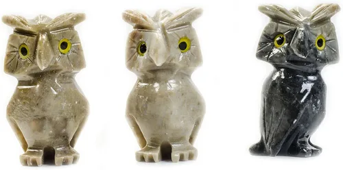 Vista 4 de Fantasia Creations: 1 figura de animal de esteatita de búfalo - Animales de piedra tallados a mano para recuerdos de fiesta, coleccionar, envolver