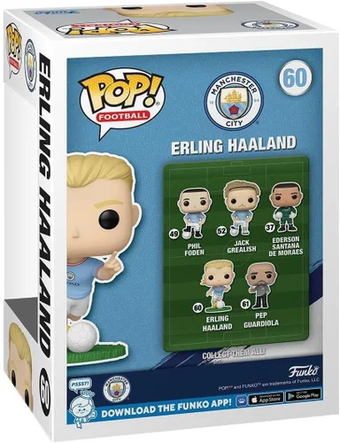 Vista 3 de Funko Pop! Football: Erling Haaland - Manchester City FC - Figura de vinilo coleccionable - Idea de regalo - Producto oficial - para niños y adultos