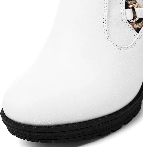 Vista 6 de GLOBALWIN Botines de plataforma gruesa para mujer con tacones