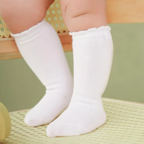 Vista 2 de DRESHOW BQUBO - Calcetines de punto para bebé, calcetines de algodón para niñas pequeñas