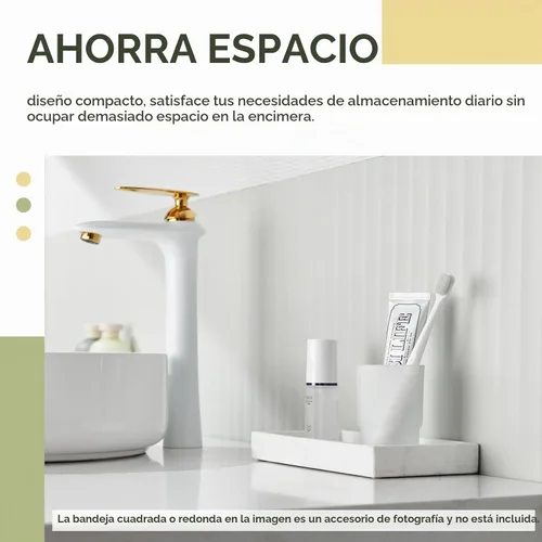 Vista 7 de Aomasi Taza de cristal del enjuague del baño para el lavabo del baño, taza Blanco esmerilado