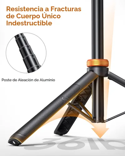 Vista 2 de EUCOS Trípode de teléfono de 62 pulgadas, trípode para iPhone y palo selfie con control remoto, soporte extensible para teléfono celular y soporte