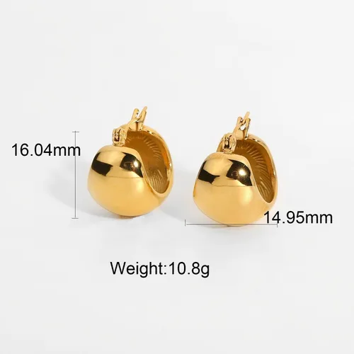 Vista 110 de Aretes de aro gruesos de oro para mujer, chapados en oro de 14 quilates, aretes de aro triple, hipoalergénicos, a la moda, aretes de aro gruesos