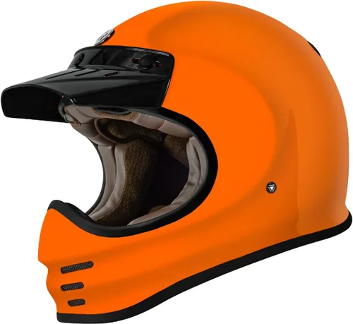 Vista 16 de TORC T3/Baja - Casco de motocicleta de fibra de vidrio retro clásico de cara completa con aprobación DOT y ECE Lealtad blanca brillante