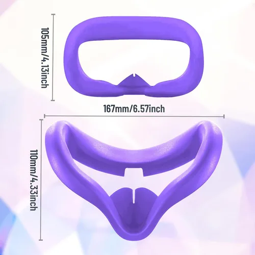 Vista 6 de Accessories Compatible with Oculus Quest 2 Silicone Touch Controller Grip Cover, Face Cover, Headset Shell Cover, Protective Lens Case, Disposable