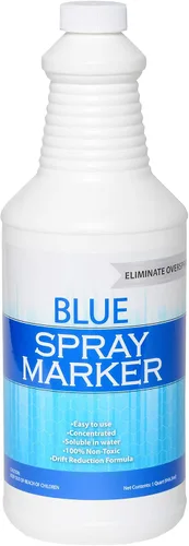 Vista 5 de Marcador de spray azul (8 onzas) - Tinte en aerosol para malas hierbas, tinte de herbicida, tinte de marcado de fertilizantes, marca de césped