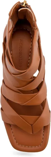 Vista 9 de Aerosoles Sandalias planas Glam para mujer, Bronceado Cuero