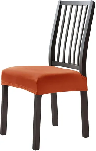 Vista 17 de Fundas de asiento de terciopelo para sillas de comedor, fundas elásticas para sillas de comedor de 2 piezas con parte inferior elástica