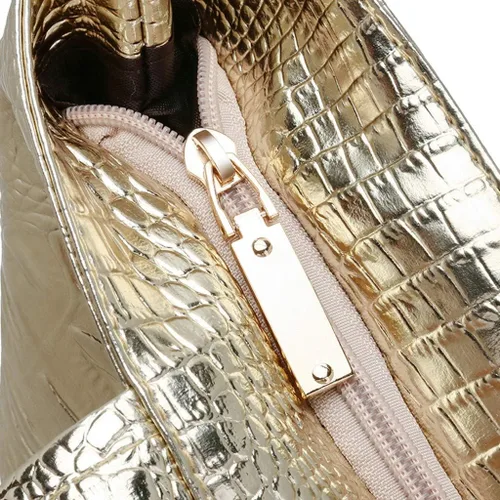 Vista 8 de Bolsos de mano para mujer, bolso de hombro de cuero a la moda, impermeable, bolso de mano con asa superior