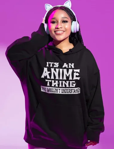 Vista 2 de Tstars Anime Hoodie Women Teen Girls Its An Anime Thing Novelty Pullover Hoodies