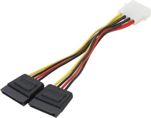 Vista 2 de POW-S6800-6IN 5.25 macho a SATA x 2 cable adaptador de CC interno