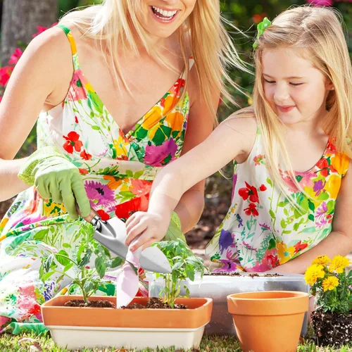 Vista 6 de DOITOOL Sturdy Stainless Steel Garden Tools Kit with Smooth Wooden Handles Rounded Edges for Safe Use Lightweight and Comfortable Grip Outdoor
