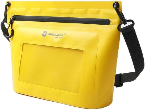 Vista 7 de IPX7 - Bolsa seca impermeable con bolsillo para pantalla táctil, bolsa de hombro hermética flotante con ranuras para tarjetas, material resistente