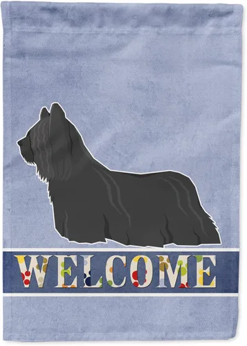 Vista 99 de Caroline's Treasures CK3704GF Bandera de jardín de bienvenida de Akita Shepherd Black and Tan - Bandera decorativa para patio exterior, patio