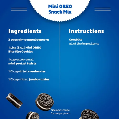 Vista 11 de OREO Mini galletas sándwich de chocolate, 12 paquetes de aperitivos