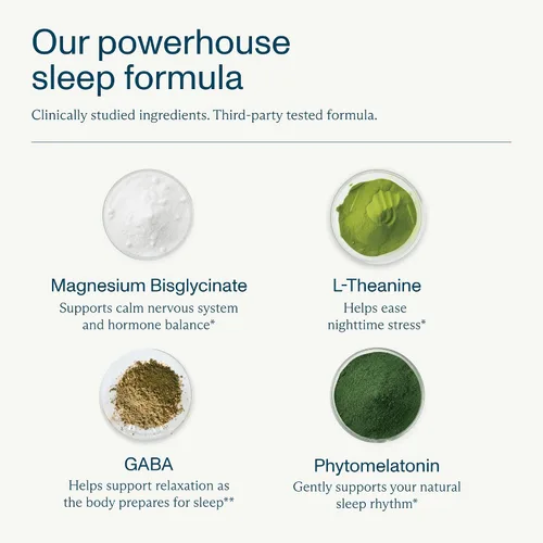 Vista 3 de FOCL Mezcla de bebida nocturna de magnesio para dormir, polvo natural para ayudar al sueño para adultos con L-teanina, apigenina, reishi y GABA, sin