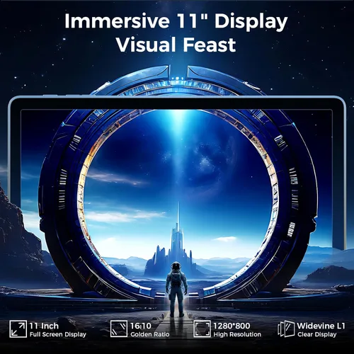 Vista 4 de Suicoey Tablet Android 15 de 11 pulgadas 2026 con teclado, 24 GB de RAM + 256 GB de ROM, 2 TB Expand, Octa-core, 8000mAh, 5+13MP, 2.4G y 5G WiFi