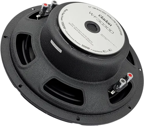 Vista 6 de Par de subwoofer Clarion WF3030D de 1000 vatios de potencia máxima de 12 pulgadas, bobina de voz dual de 4 ohmios de montaje superficial con (un)