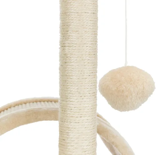 Vista 6 de TRIXIE Vitoria - Árbol para gatos de 16.9 pulgadas para gatitos, poste rascador para gatitos, rascador cubierto de sisal, juguete colgante para Beige