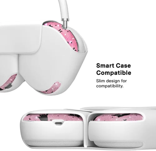 Vista 6 de VELVET CAVIAR Funda para AirPods Max 2 y 1 – Lindo accesorio protector para auriculares (purpurina de gato negro)