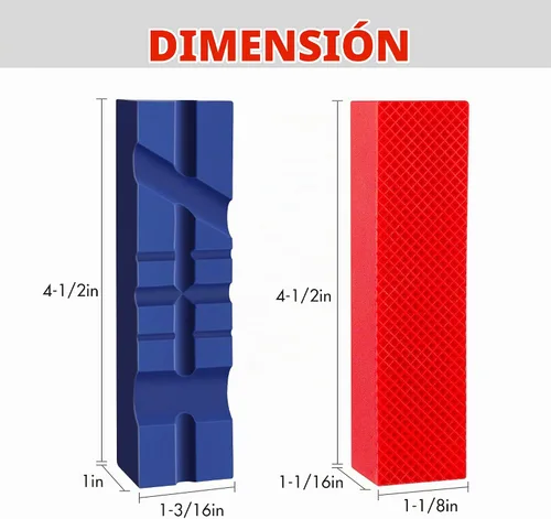 Vista 2 de WORKPRO 2 pares de almohadillas para mordazas de tornillo de banco de 4-1/2", fundas protectoras magnéticas de TPU para mordazas de tornillo