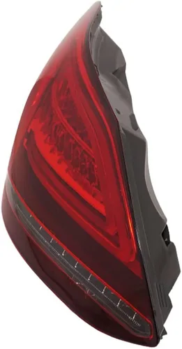 Vista 6 de KarParts360 Conjunto de luz trasera para Mercedes-Benz C300/C43 AMG 2019 2020 2021 lado del conductor Lente transparente y roja LED Reemplazo