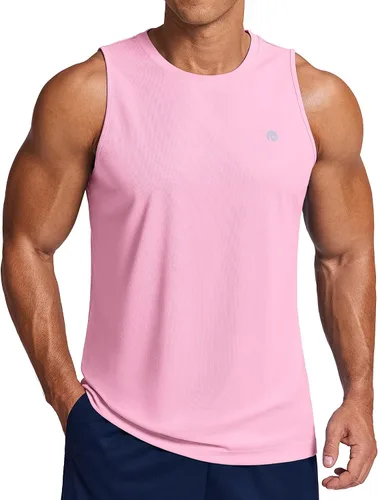 Vista 13 de PINSPARK Camiseta sin mangas de verano para hombre, de secado rápido, para correr, gimnasio, entrenamiento
