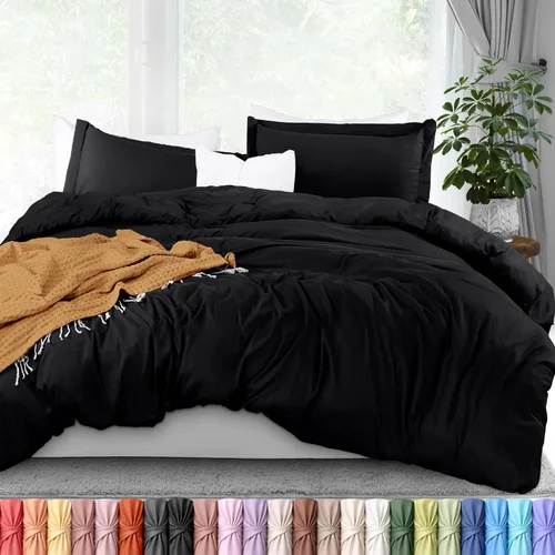 Vista 15 de Utopia Bedding Juego de funda de edredón tamaño individual - 2 piezas con cierre de cremallera - 1 funda de edredón 68X90 pulgadas y 1 funda de Beige