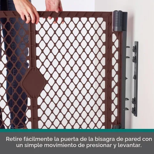 Vista 6 de MyPet Puerta extra ancha para perros con puerta pequeña para mascotas. 38.5 a 103.5 pulgadas de ancho. Puerta para gatos para puerta. Fabricado