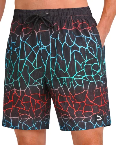 Vista 13 de PUMA Traje de baño para hombre, secado rápido, rendimiento atlético, entrepierna de 8 pulgadas, con forro de compresión de malla