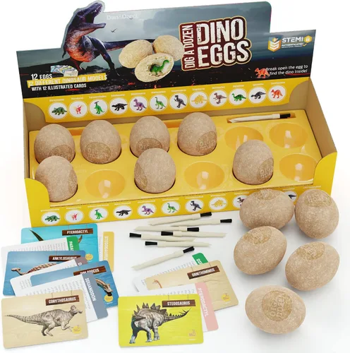 Vista 7 de Dig a Dozen - Kit de huevos de dinosaurio para niños, 12 huevos