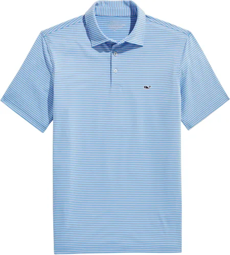 Vista 63 de Vineyard Vines Polo Bradley Stripe Sankaty para hombre Ocean Breeze Tejeda