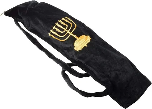 Vista 9 de Auténtico juego Kudu Shofar – Cuerno yemenita natural completo (26"-28") con bolsa de menorá, guía y estuche de transporte – Hecho a mano en Israel
