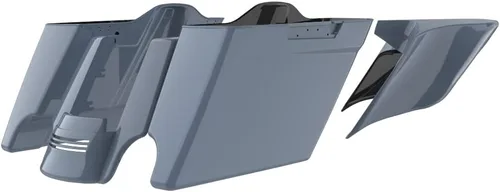 Vista 95 de Cubiertas laterales de alforjas estiradas para motocicleta, extensión extendida para Harley Touring 2014+ - Whisky ámbar Amber Whiskey