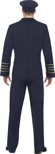 Vista 3 de Smiffy's - Disfraz de piloto para hombre con chaqueta y sombrero