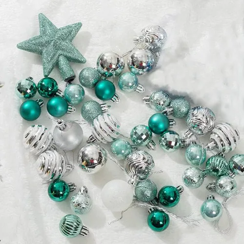 Vista 2 de 30 bolas de Navidad de 1.18 pulgadas para árbol de Navidad, decoración de Navidad inastillable, bolas de árbol de Navidad para decoración de bodas