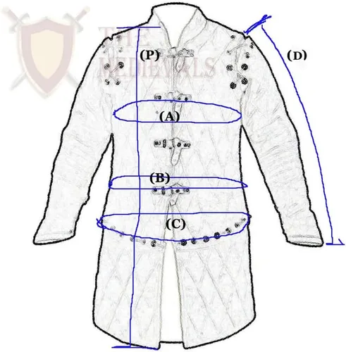 Vista 6 de Abrigo acolchado Gambeson Chaqueta Aketon para Sca