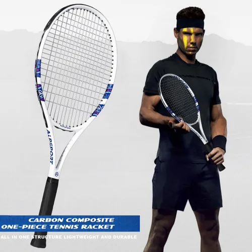 Vista 7 de ALP - Raqueta de tenis de 27 pulgadas, potente cabeza pesada de 4 3/8 pulgadas para adultos, raqueta duradera preencordada con 1 bolsa de transporte