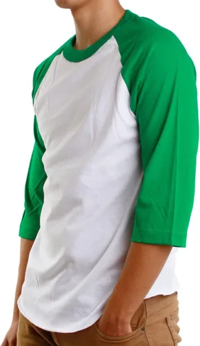 Vista 2 de Hat and Beyond Camisetas de béisbol raglán para hombre, manga 34, casual, de algodón, S-3XL, 1KSA0001