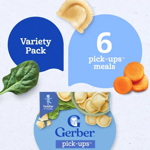 Vista 7 de Gerber Paquete variado de ravioles para niños pequeños, paquete de 6