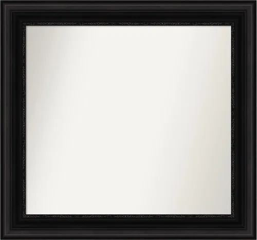 Vista 620 de Amanti Art Espejo personalizado, espejo de baño negro puente, espejo de pared o espejo de tocador de baño sobre el fregadero (26 x 26 pulgadas)