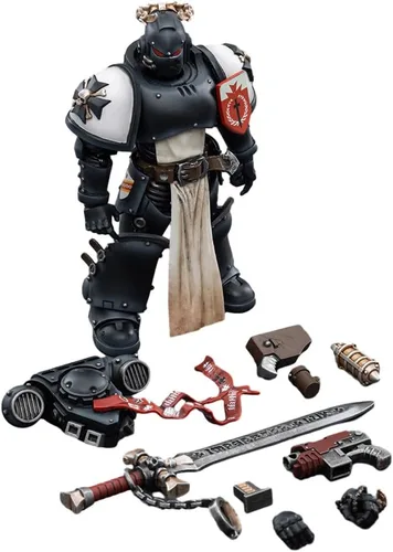 Vista 9 de JOYTOY 1/18 Warhammer 40,000 Figura de acción Black Templars The Emperors Champion Rolantus Collection