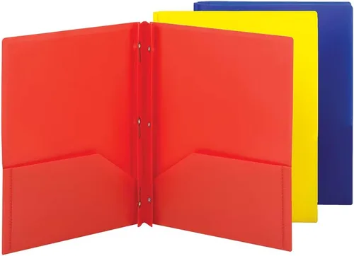Vista 8 de Smead Carpeta de polietileno con dos bolsillos, sujetadores de tres agujeros, tamaño carta, negro, 3 por paquete (87725)