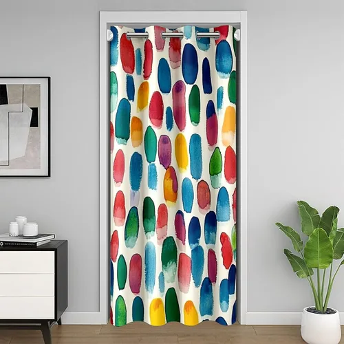 Vista 29 de jejeloiu Cow Skull Door Curtain for Doorway Privacy 34x80 Inch 1 Panel Kids Longhorn Skull Closet Cover for Boys Girls Teens Western Desert Room